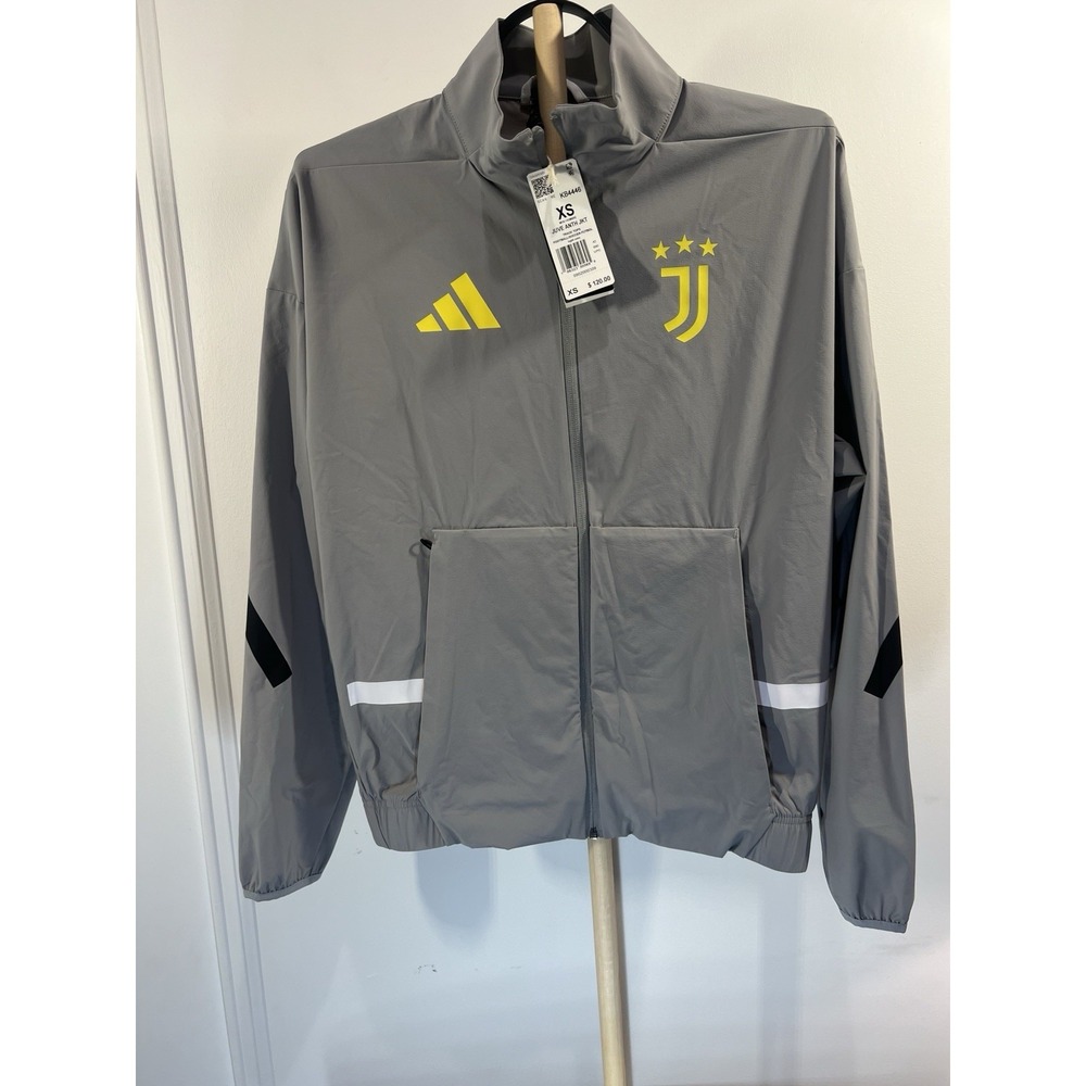 adidas Juventus ZNE Anthem Jacket Mens XS Gray KB4446 NWT 2025/26 Soccer - Picture 2 of 12